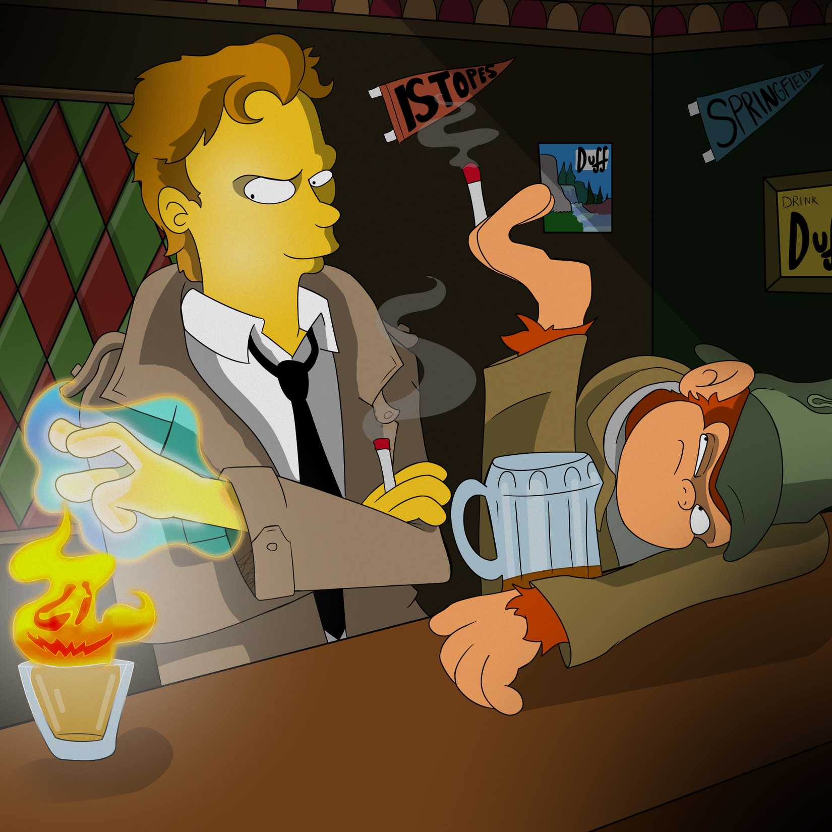 Line it is Drawn: Simpsons Team-Up/Mash-Up Week
