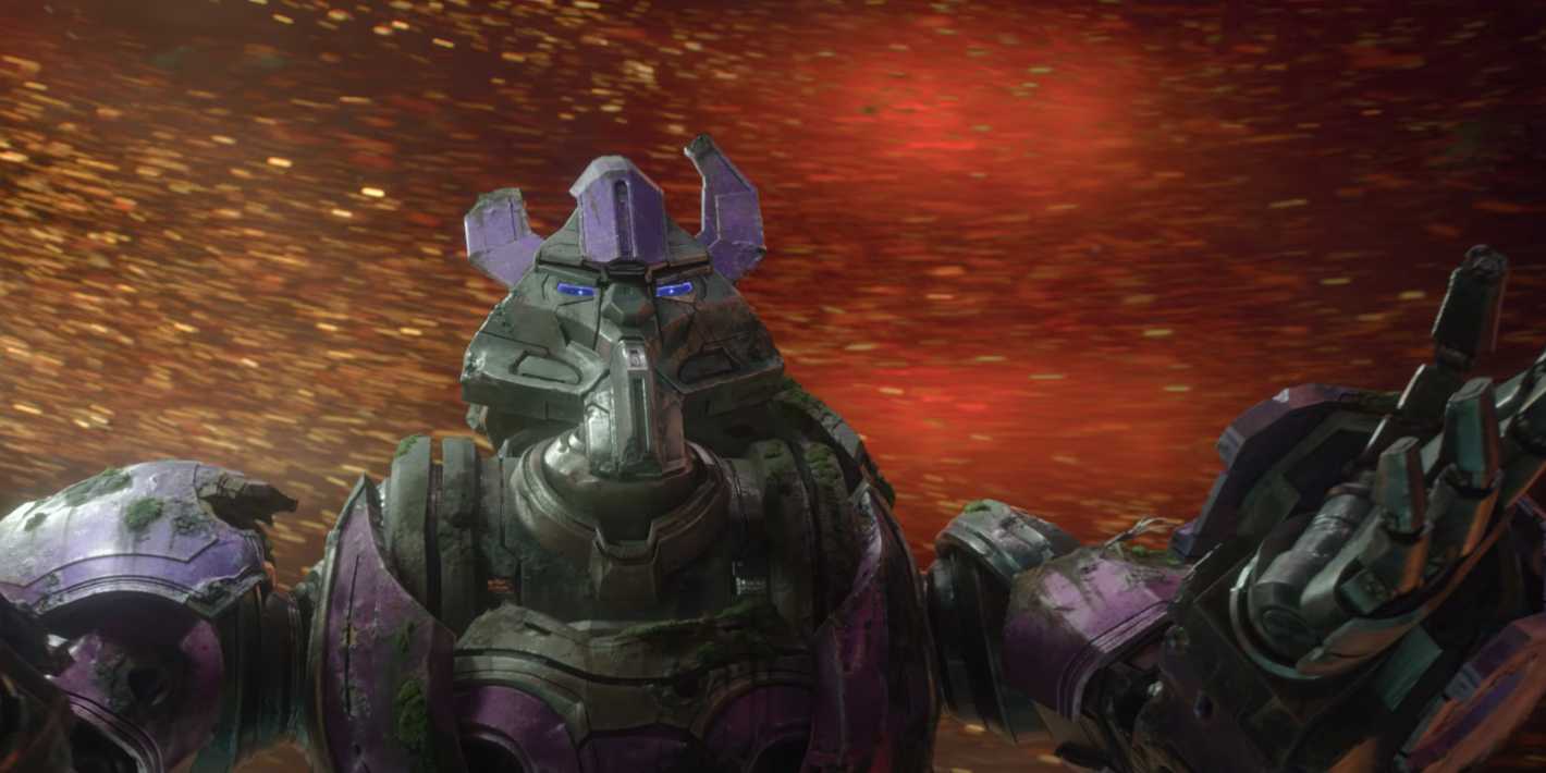 Alpha Trion holding his arms forwards while surrounded by an orange vortex of swirling energy