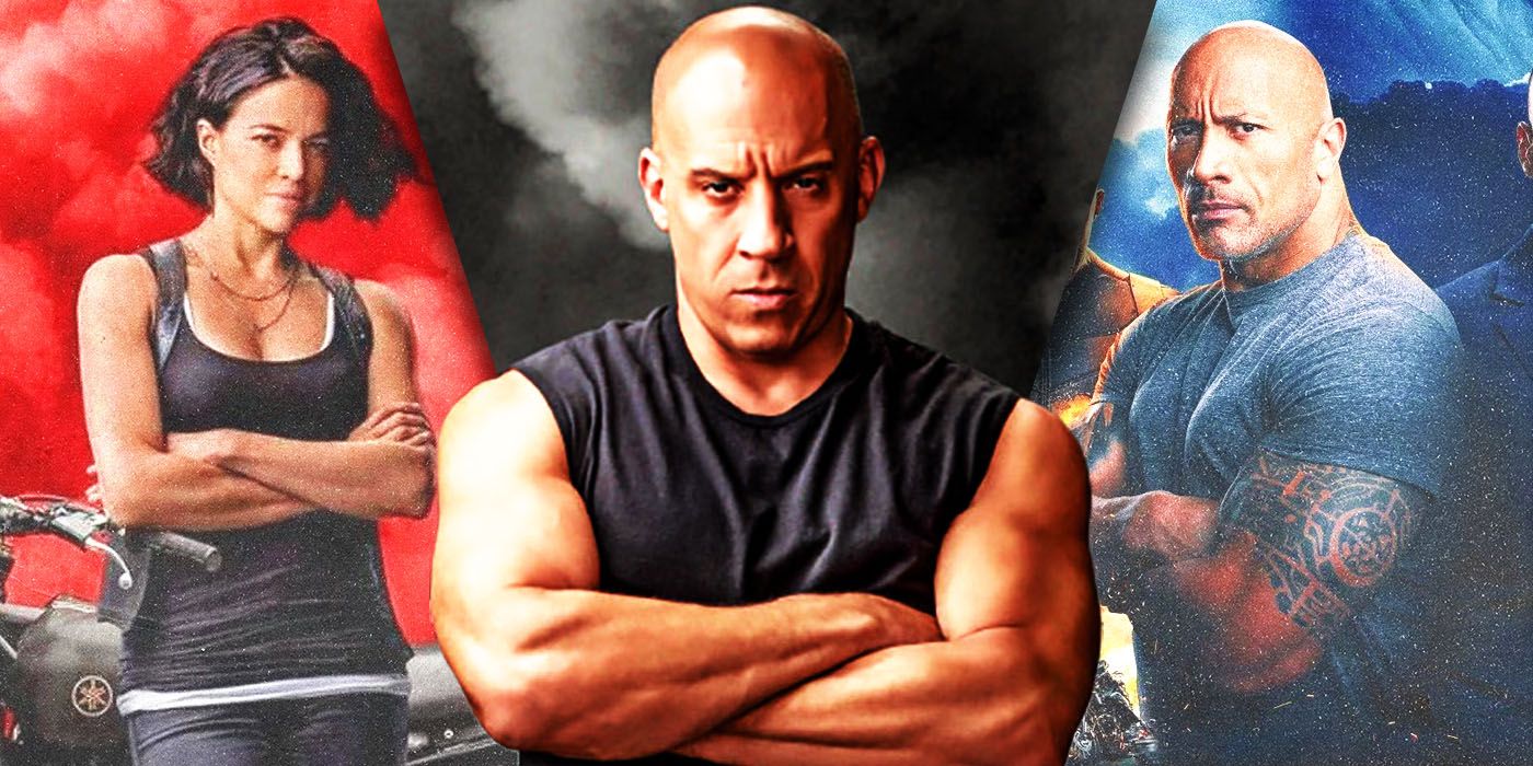 Split Images of Dom, Letty, and Hobbes