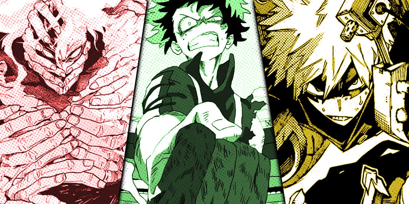 Shigaraki, Deku and Bakugo from My Hero Academia