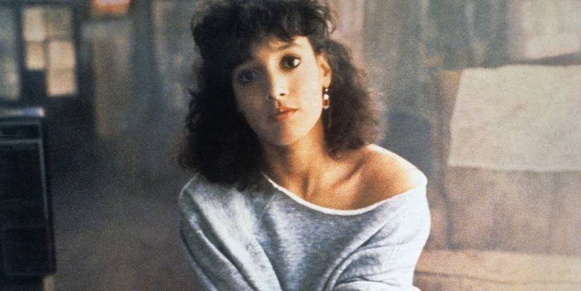 Alex usando suas roupas de dança em Flashdance