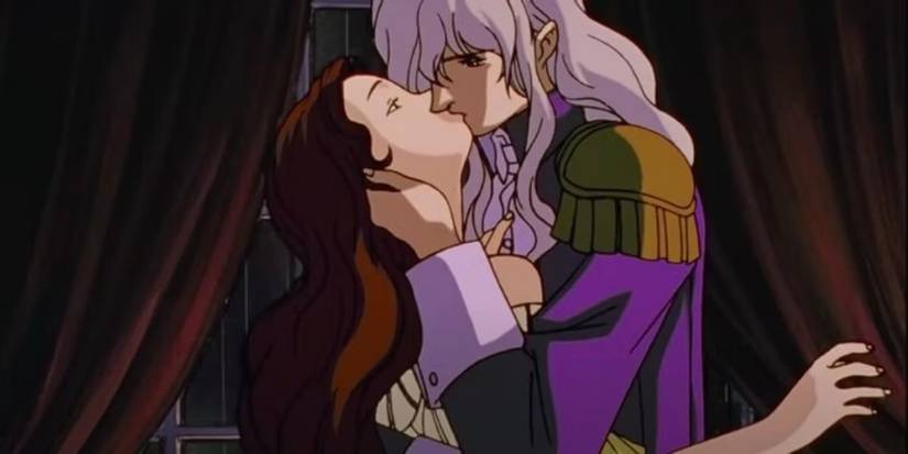 Griffith kisses princess Charlotte in her bedchambers.