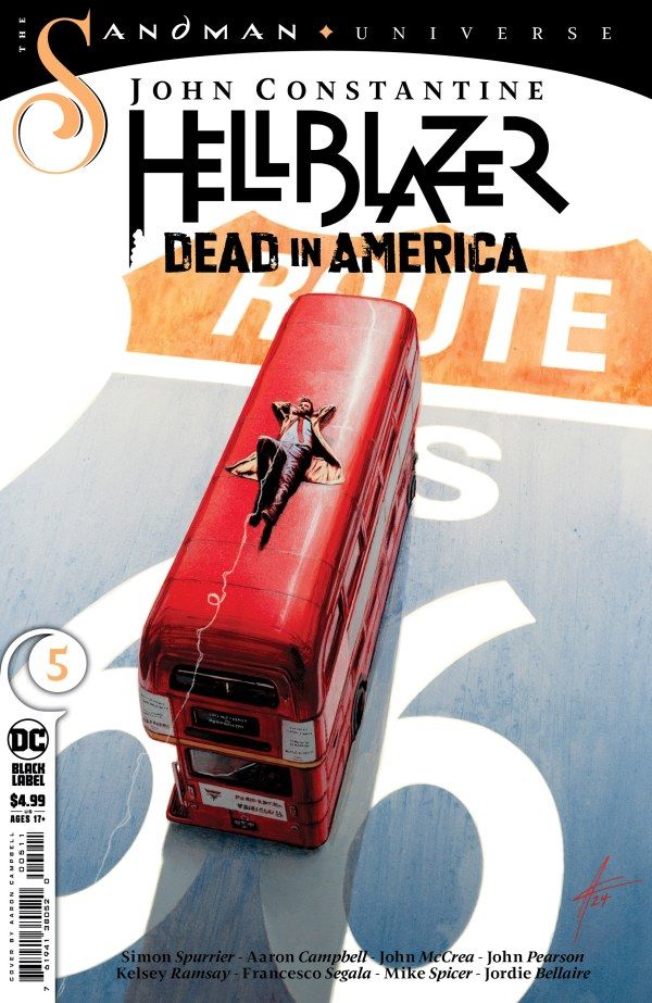 John Constantine, Hellblazer: Capa de Dead in America #5.