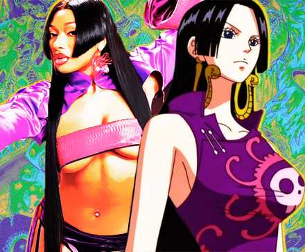 Megan Thee Stallion and Boa Hancock from One Piece