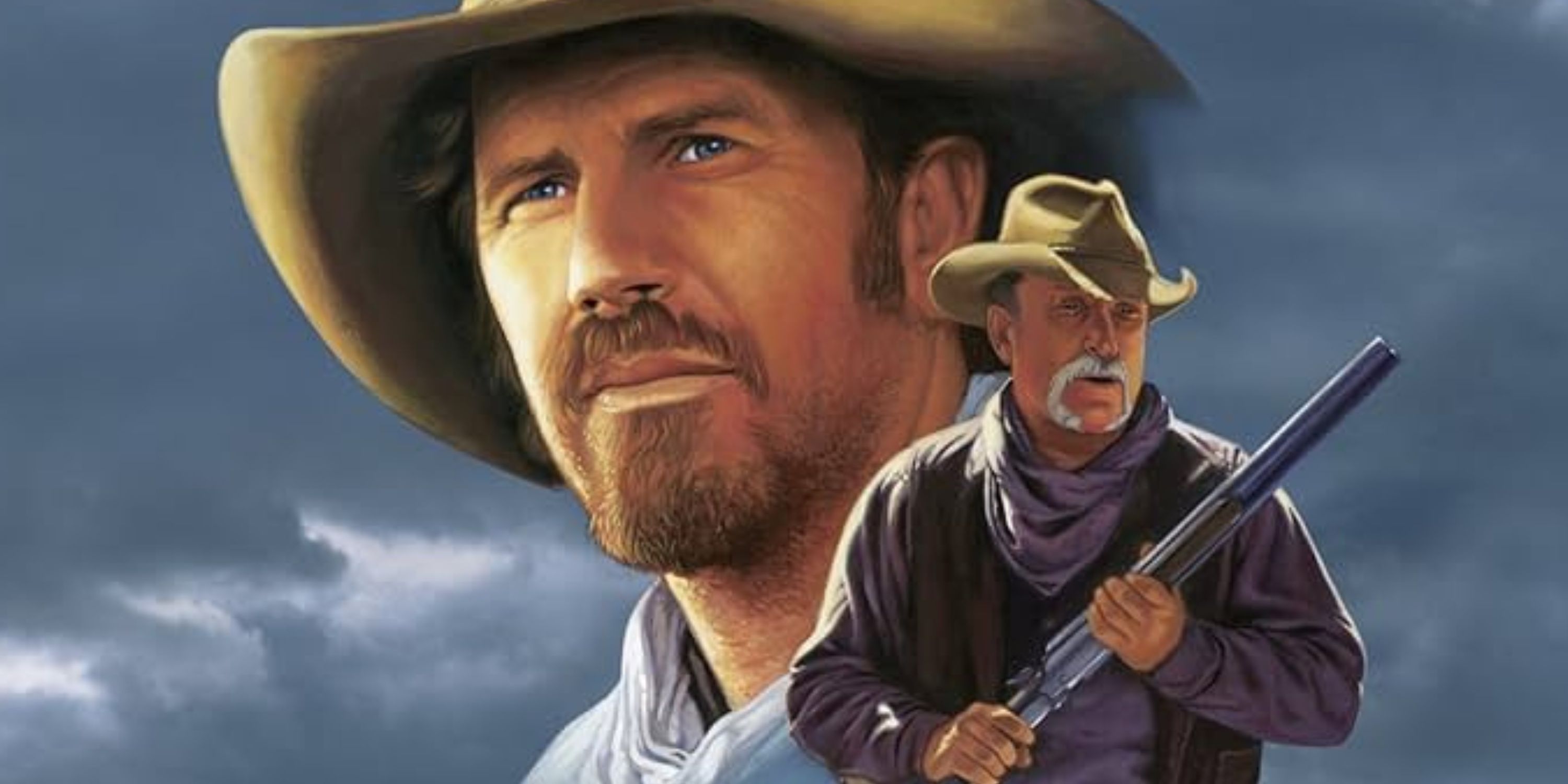 Kevin Costner and Robert Duvall on the poster of 2003's Open Range