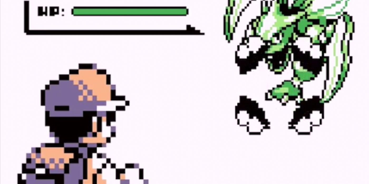 Trainer battles a Scyther in Pokemon Red.