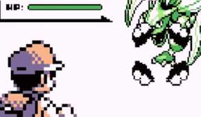Trainer battles a Scyther in Pokemon Red.