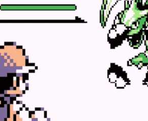 Trainer battles a Scyther in Pokemon Red.