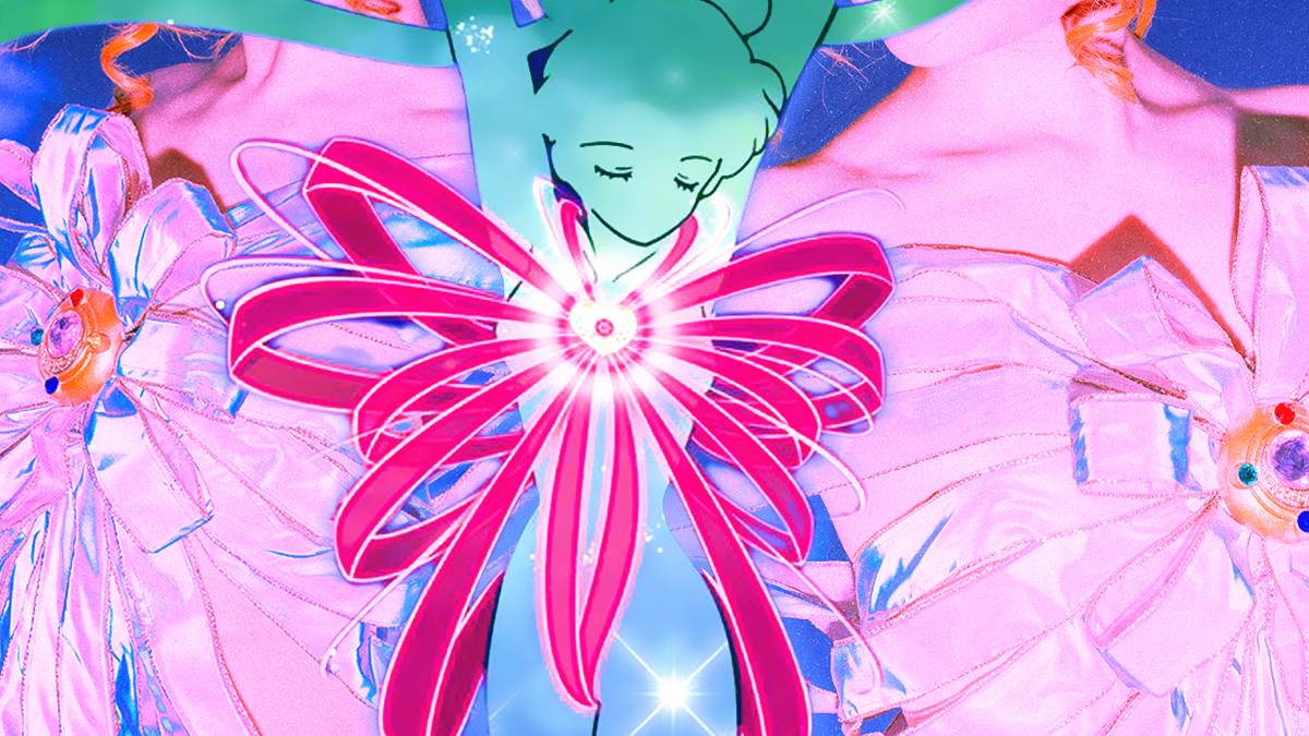 sailor moon pink dress Sailor Moon Stars Sheer Midaxi Dress