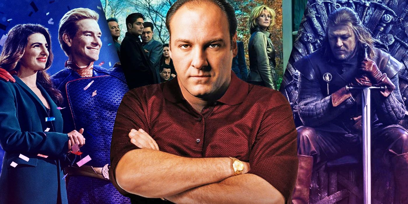 Split Images of The Boys, The Sopranos, and Game of Thrones