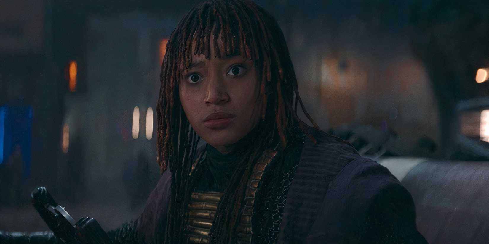 Osha Aniseya (Amandla Stenberg) stares at Mae in The Acolyte