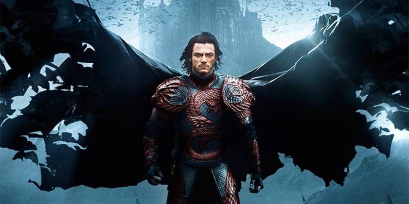 Dracula spreading his vampiric wings on the Dracula Untold poster.