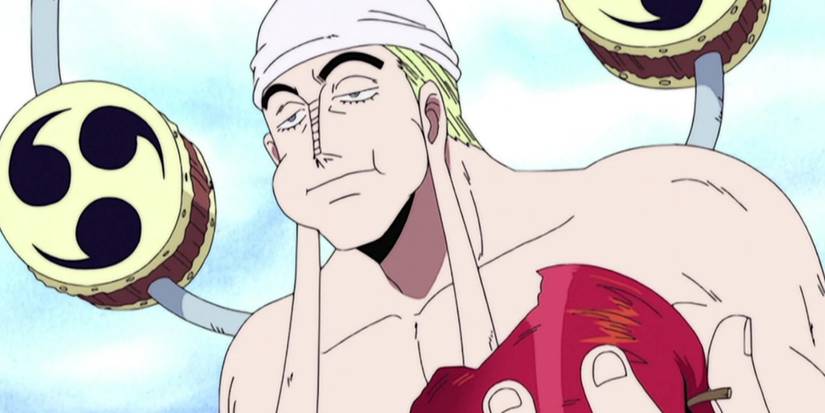 Ener mange une pomme dans One Piece