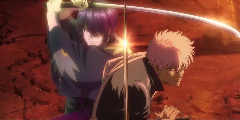 Takasugi and Gintoki are fighting Utsuro in Gintama: The Movie: The Final Chapter: Be Forever Yorozuya.