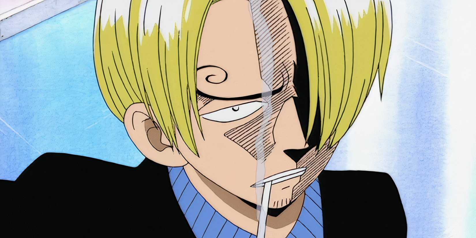 Sanji smokes a cigarette during One Piece's Baratie Arc.