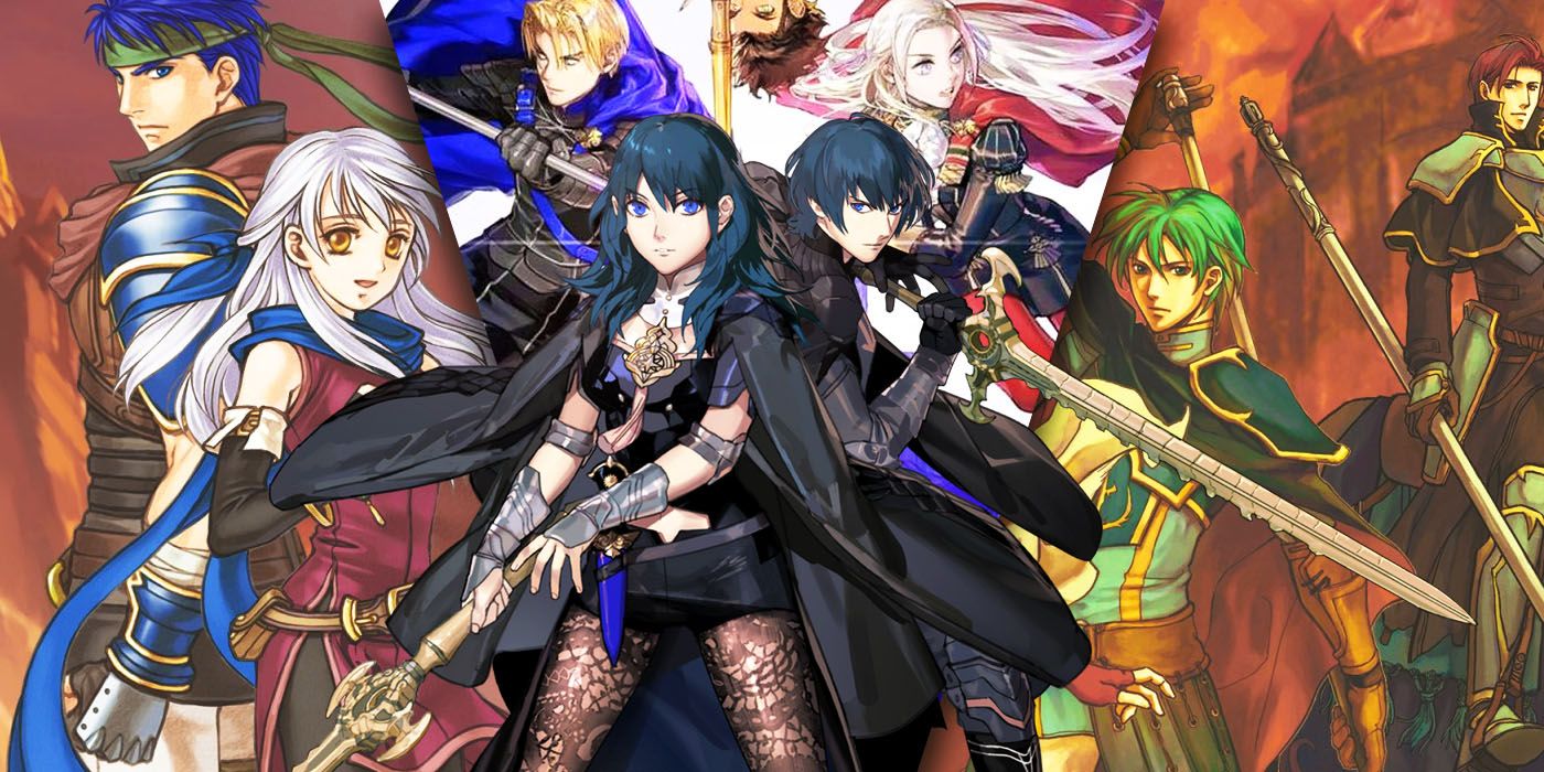 split image of Fire Emblem Radiant Dawn, Three Houses, and Sacred Stone