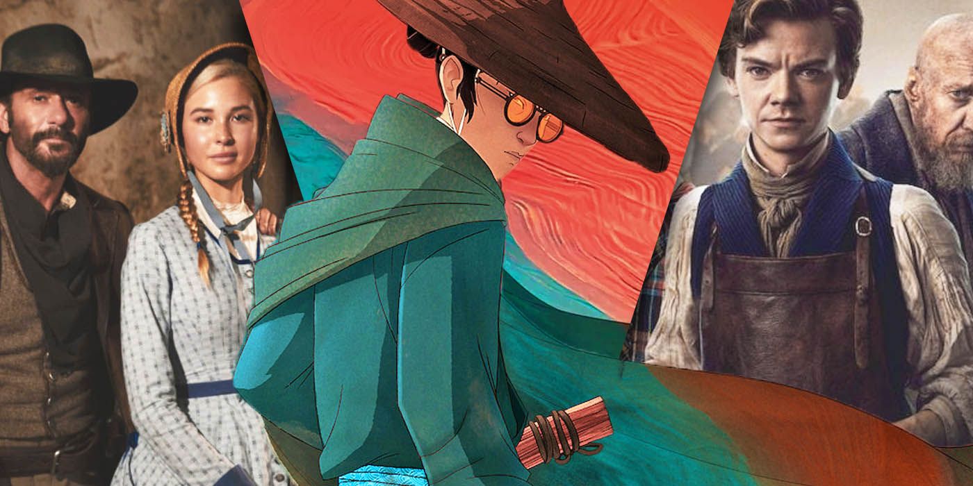 Split Images of 1883, Blue Eye Samurai, and The Artful Dodger