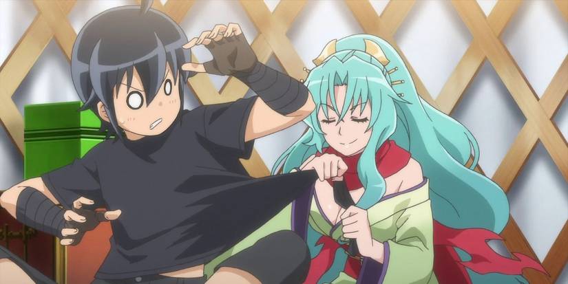 Misumi from Tsukimichi being teased.
