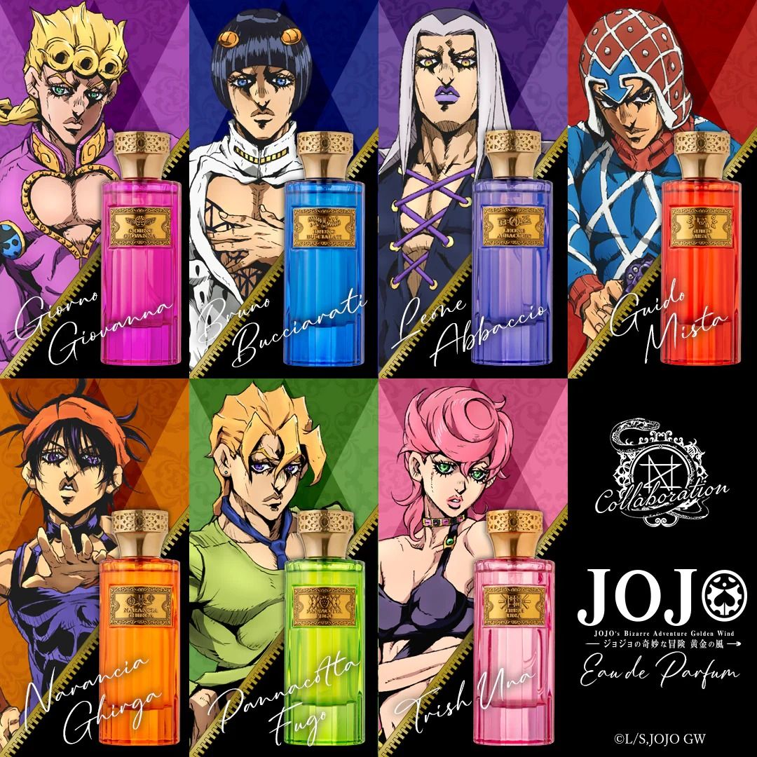 JOJO Eau de Parfum 100ml ジョルノジョバーナ JoJo's Bizarre Adventure: Golden Wind Perfume and Hat