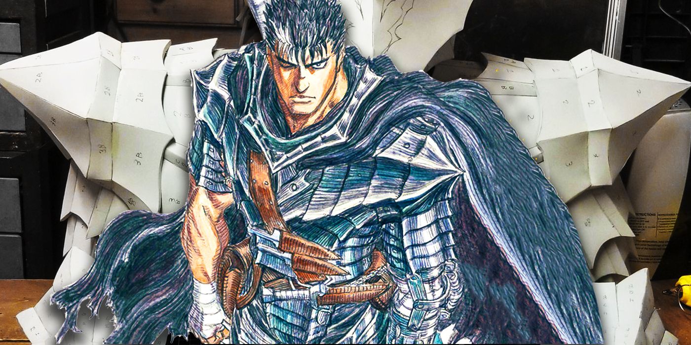 Guts from Berserk stands in front of his handmade berserker armor.