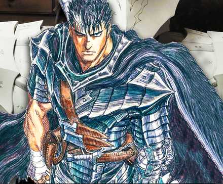 Guts from Berserk stands in front of his handmade berserker armor.