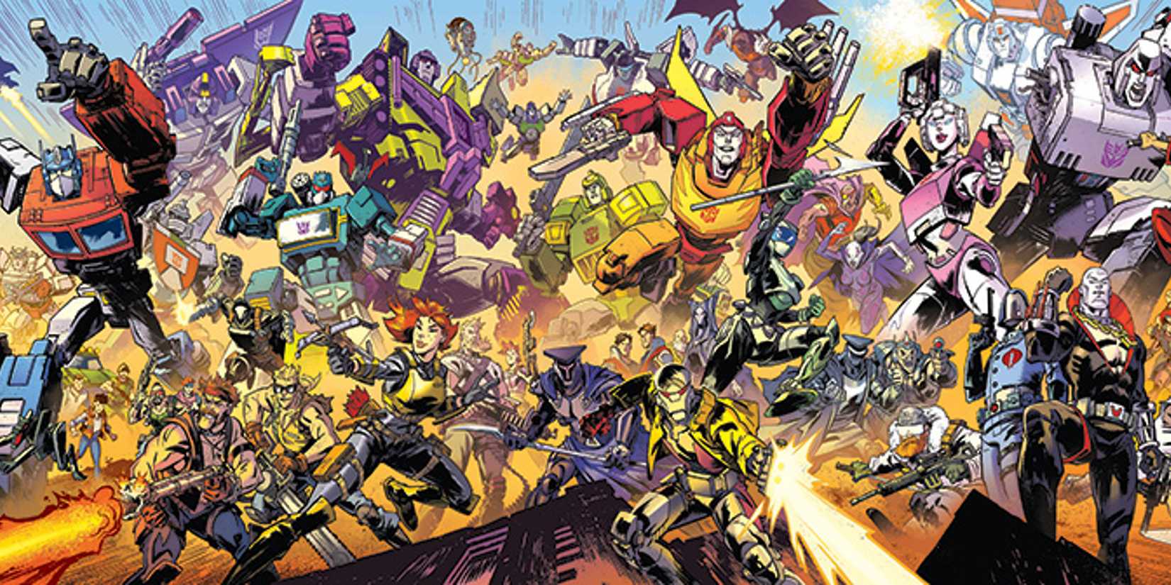 The Void Rivals, Transformers and G.I. Joe characters from Skybound's Energon Universe.