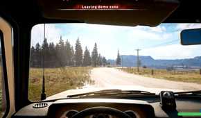 Far Cry 5 gameplay player drives truck down road