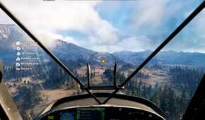 Far Cry 5 player flies plane over map
