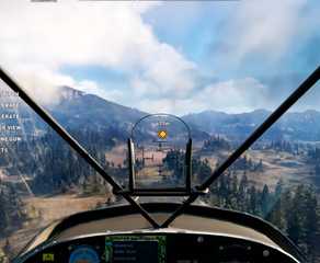 Far Cry 5 player flies plane over map