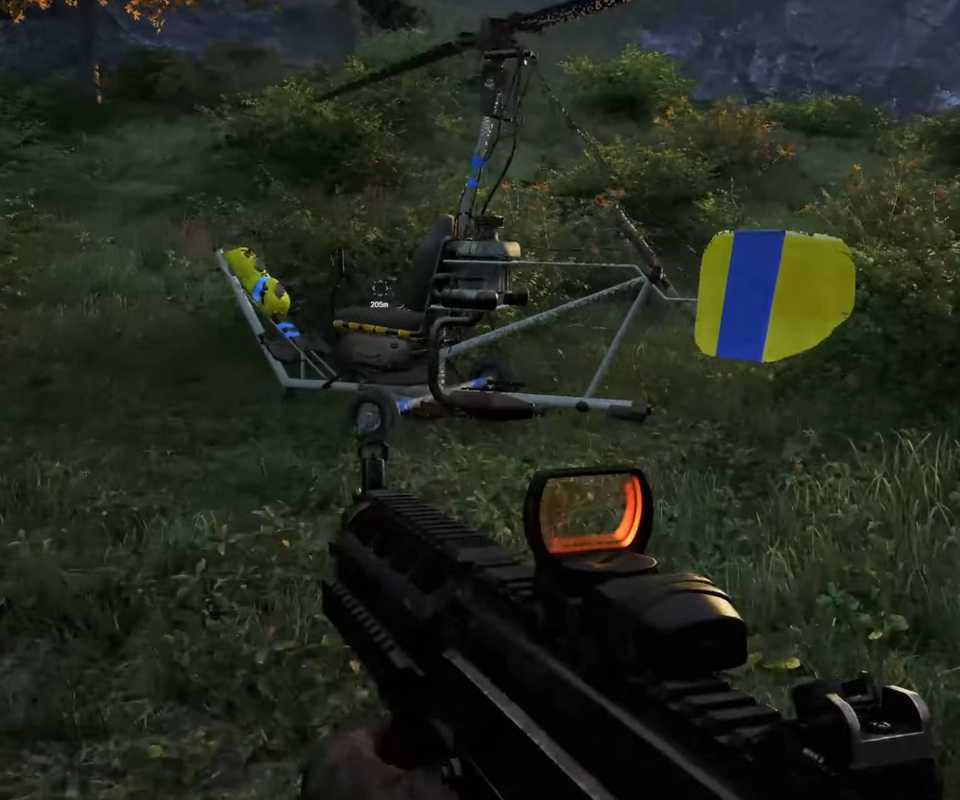 Far Cry 4 gameplay player finds gyrocopter