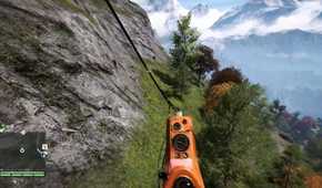 Far Cry 4 gameplay player flies gyro over mountains