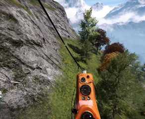 Far Cry 4 gameplay player flies gyro over mountains