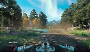 FarCry 5 New Dawn player rides motorcycle