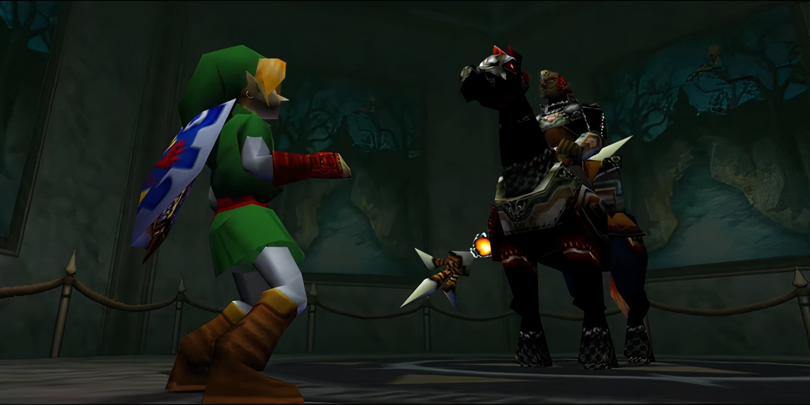 Link and Phantom Ganon in Ocarina of Time