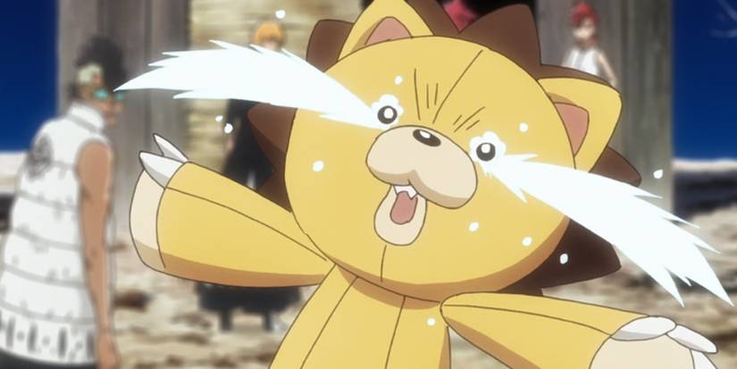 Kon cries about wanting to go back to the host club in Bleach Thousand-Year Blood War
