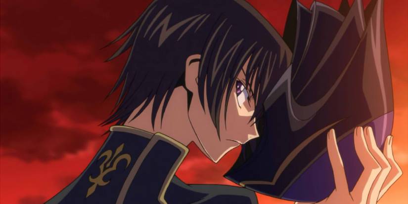 Lelouch vi Britannia from Code Geass with his Zero mask