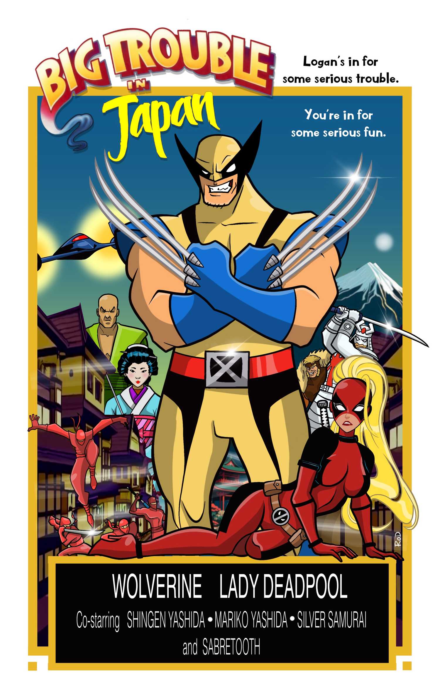 Little Ripper Wolverine Line it is Drawn: Deadpool and Wolverine Take Over Classic Movie Posters