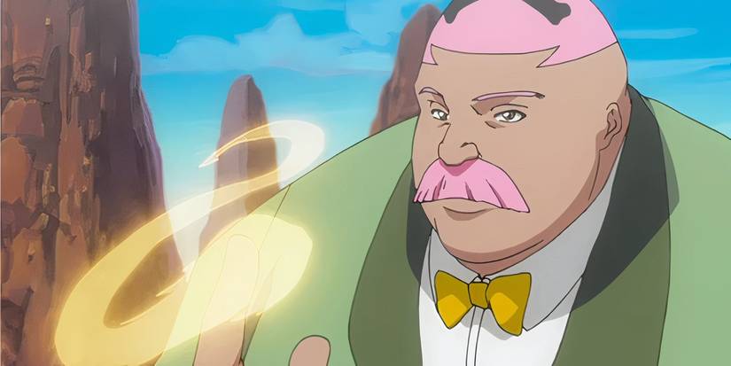 Hacchi prepares to use a Kido spell on Ichigo in Bleach.