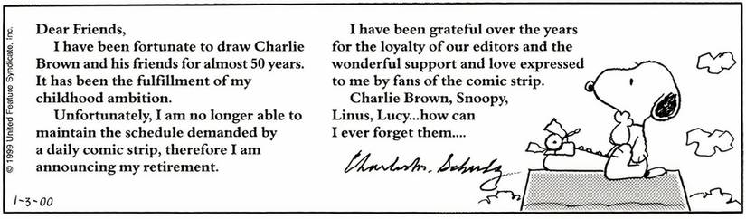 The Story Behind Peanuts' Final Comic Strip