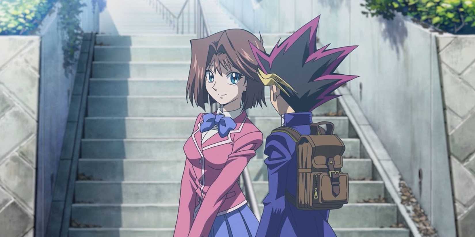 Tea Gardner and Yugi Moto in the Dark Side of Dimensions movie.