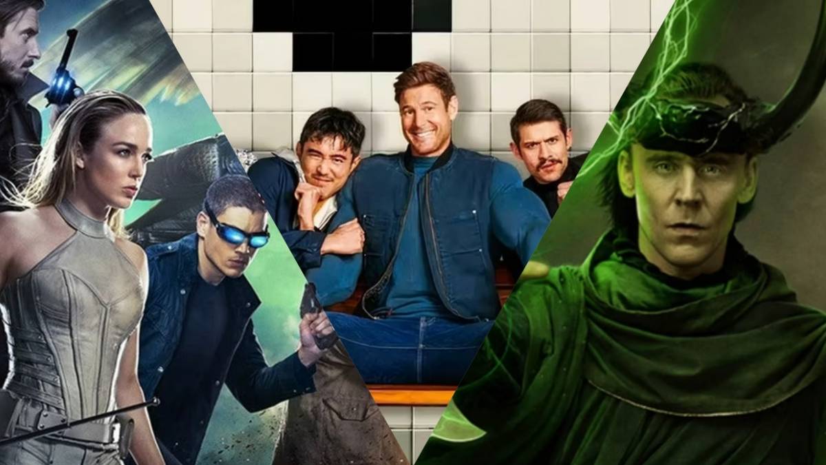 A split image of DC's Legends of Tomorrow, The Umbrella Academy, and Loki