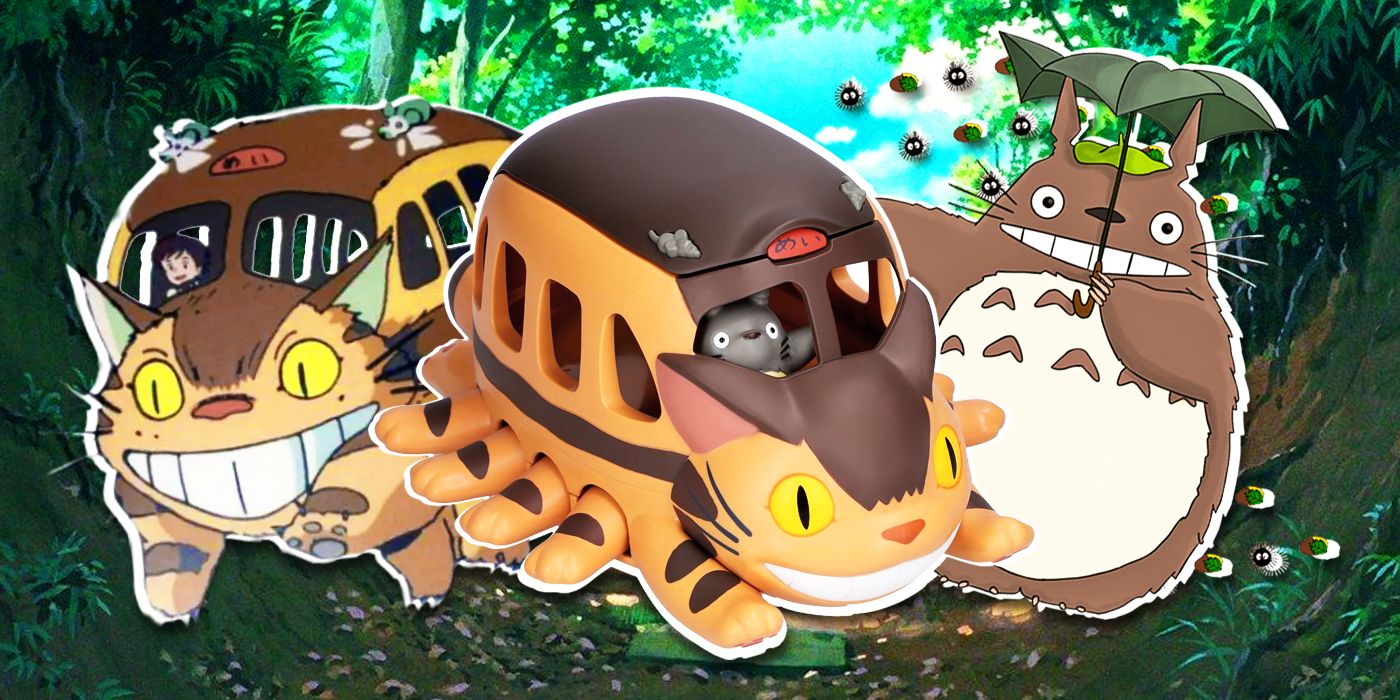 Studio Ghibli Totoro and My Neighbor Totoro Cat Bus moving cat bus toy