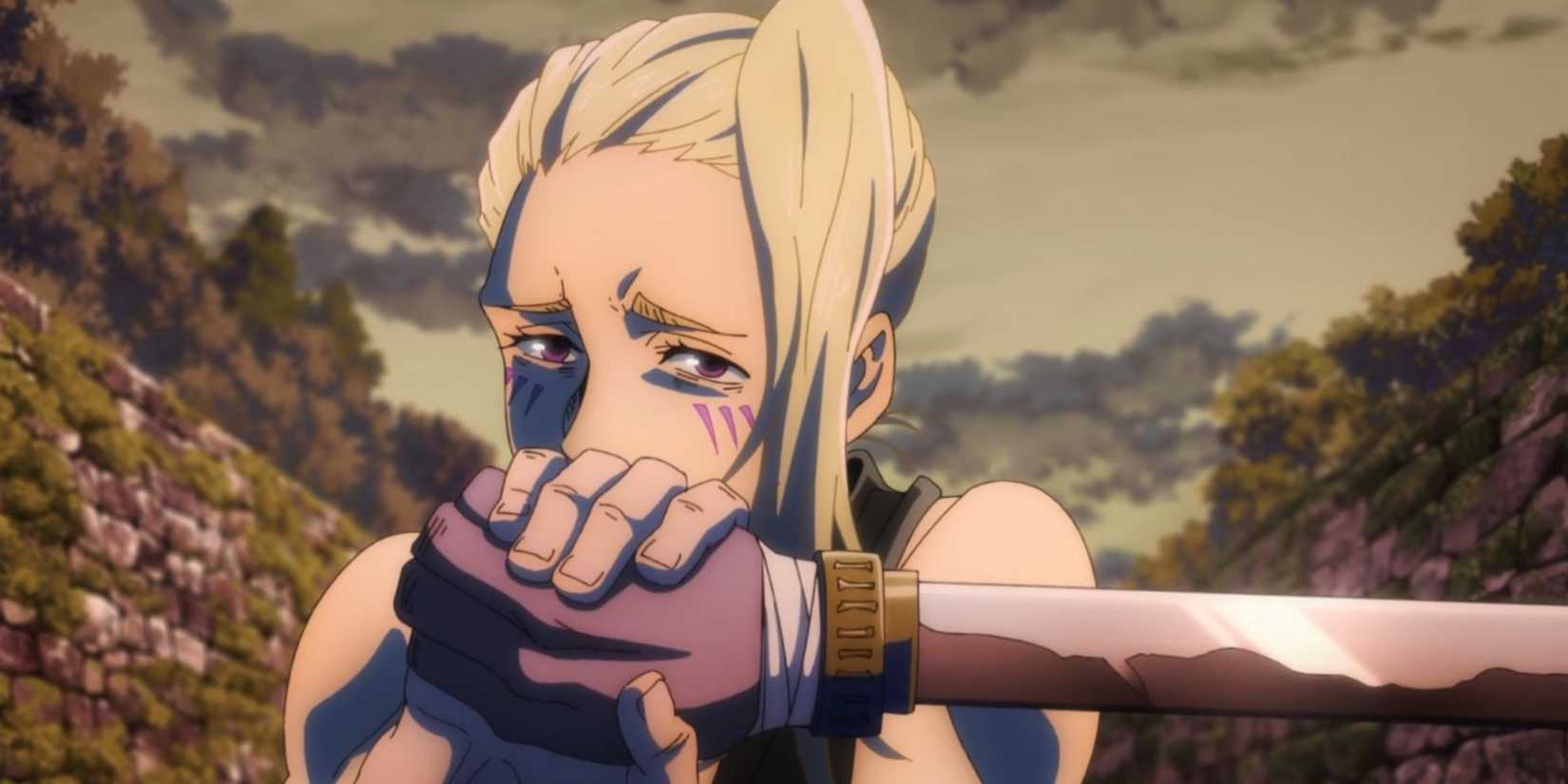 Haruta Shigemo tenant l'outil maudit de l'épée dans la saison 1 de Jujutsu Kaisen