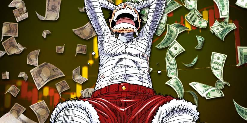 Monkey D. Luffy pleure après avoir perdu de l'argent dans One Piece