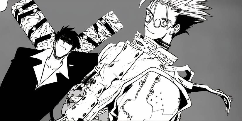 Wolfwood et Vash dans le manga Trigun