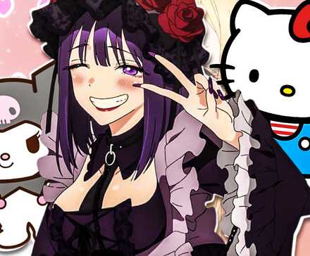Dress-up darling Anime Shizuku-tan and Sanrio Hello Kitty and Kuromi