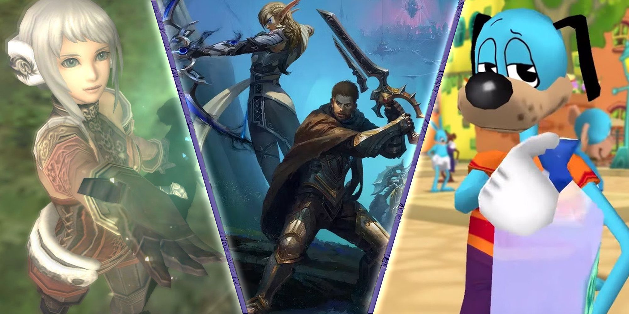 Three-way split featuring FF XI, World of Warcraft and Disney's Toontown Online