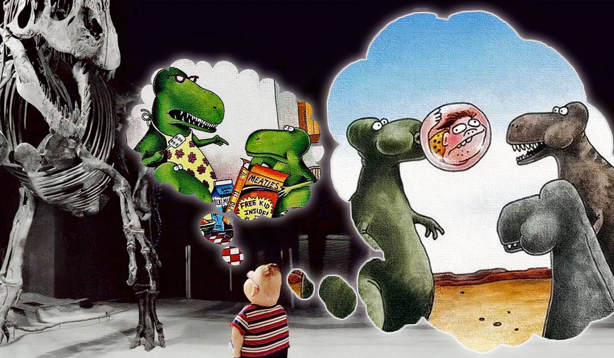 Classic Far Side comic strip examples showcasing absurd humor and animal characters