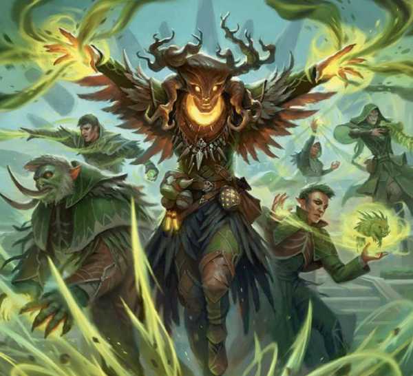 A group of Dungeons & Dragons Druids cast spells and use Wild Shape in DnD 5e 2024