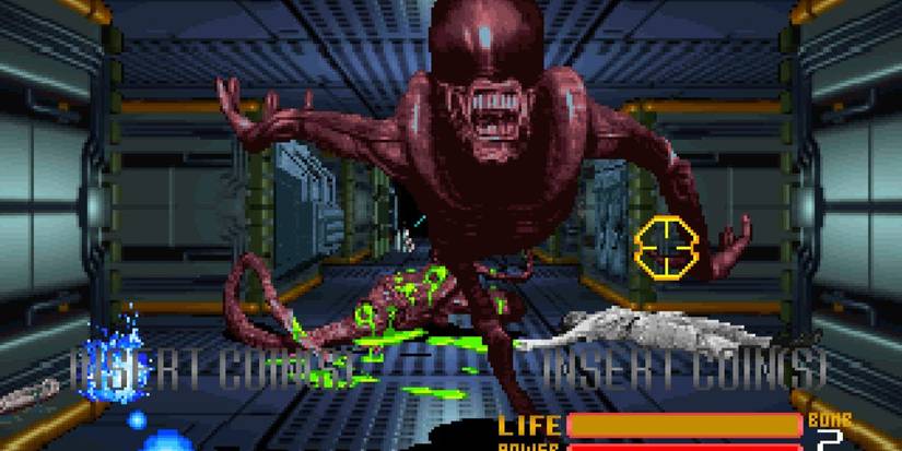 Alien 3 The Gun Gameplay with alien leaping at player